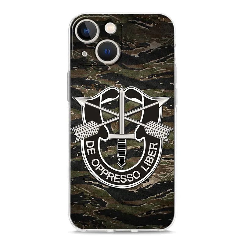Phone Case For iPhone 17 Cases iPhone Air 16 15 12 13 14 Pro Max 15 Plus 16Pro iPhone11 Cover Army Soldier Tactical Insignia