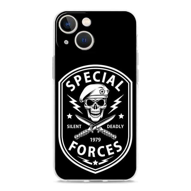 Phone Case For iPhone 17 Cases iPhone Air 16 15 12 13 14 Pro Max 15 Plus 16Pro iPhone11 Cover Army Soldier Tactical Insignia