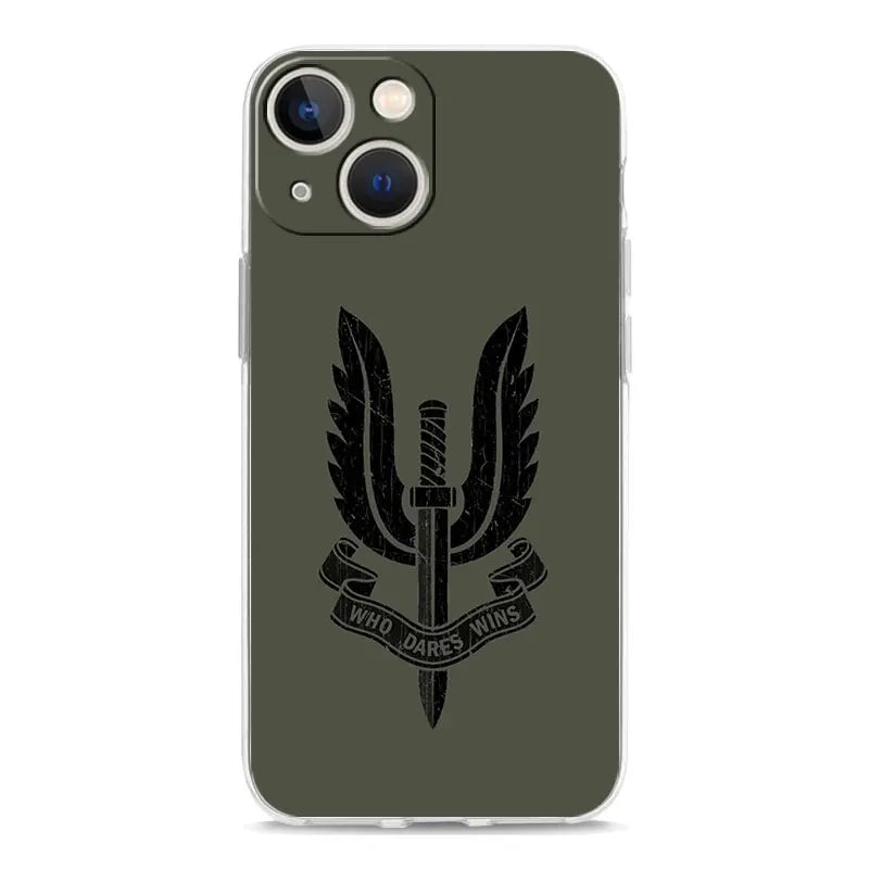 Phone Case For iPhone 17 Cases iPhone Air 16 15 12 13 14 Pro Max 15 Plus 16Pro iPhone11 Cover Army Soldier Tactical Insignia