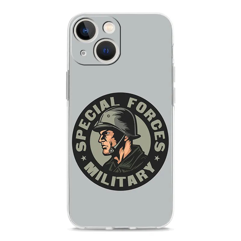 Phone Case For iPhone 17 Cases iPhone Air 16 15 12 13 14 Pro Max 15 Plus 16Pro iPhone11 Cover Army Soldier Tactical Insignia
