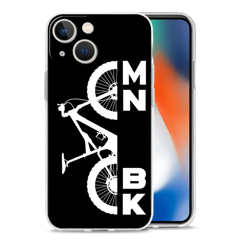 Phone Case For iPhone 17 Cases iPhone Air 16 15 12 13 14 Pro Max 7 8 Plus 16Pro iPhone11 Cover Mountain Bike Cycling art