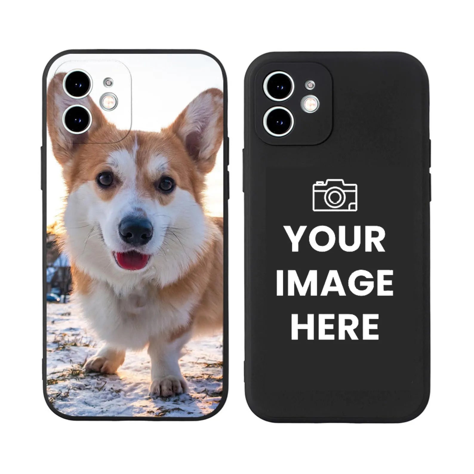Custom Pictures Phone Case for iPhone Personalized Phone 17 16  Cases, Customized Photo Black Silicone Soft  Cover for Birthday