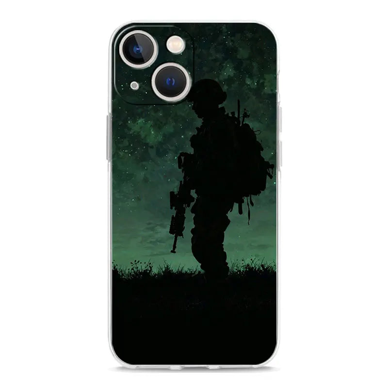 Phone Case For iPhone 17 Cases iPhone Air 16 15 12 13 14 Pro Max 15 Plus 16Pro iPhone11 Cover Army Soldier Tactical Insignia