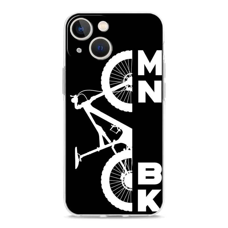 Phone Case For iPhone 17 Cases iPhone Air 16 15 12 13 14 Pro Max 7 8 Plus 16Pro iPhone11 Cover Mountain Bike Cycling art