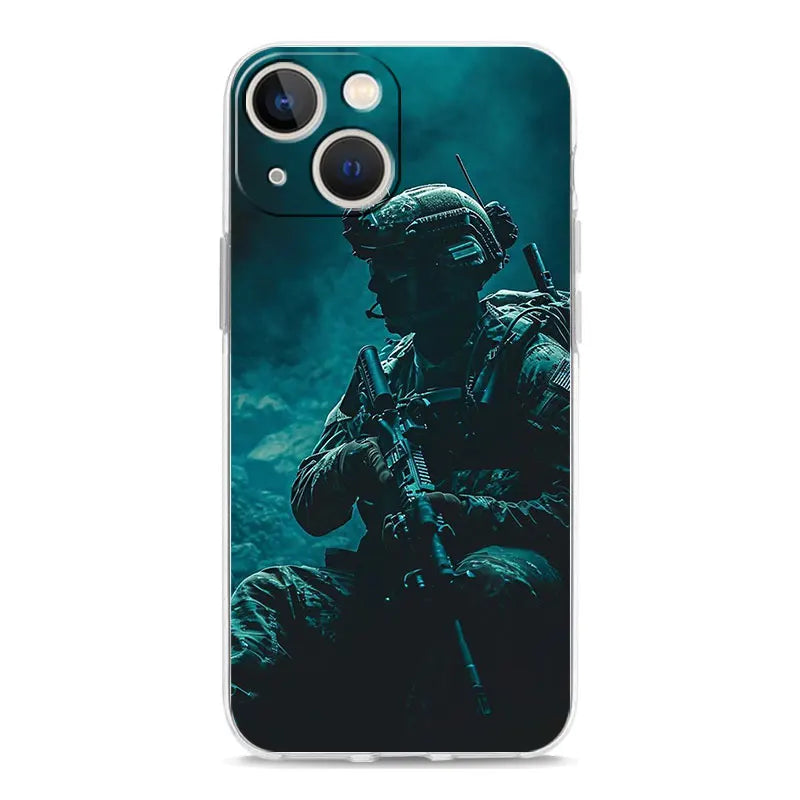 Phone Case For iPhone 17 Cases iPhone Air 16 15 12 13 14 Pro Max 15 Plus 16Pro iPhone11 Cover Army Soldier Tactical Insignia